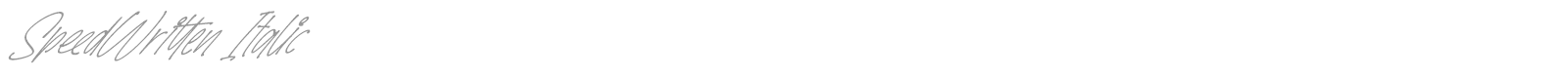 Speed Written font preview